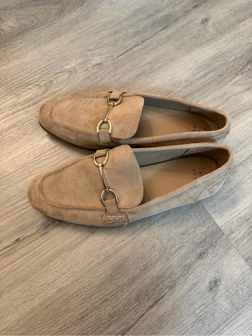 a new day Suede Loafers with Gold Horsebit - Tan - Picture 2 of 3
